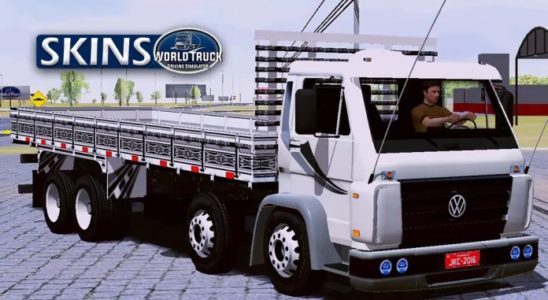 Skin VW Titan Branco com faixa na Carroceria – Exclusivo e Qualificado